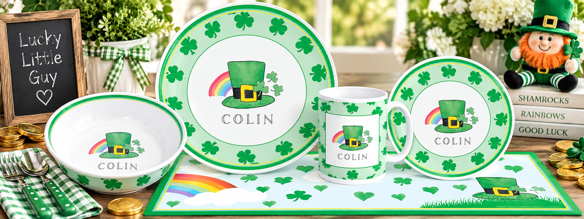 Personalized Lucky Charm Kids Dinnerware Set