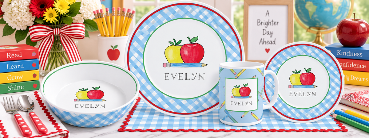Personalized School Days Kids Dinnerware Set