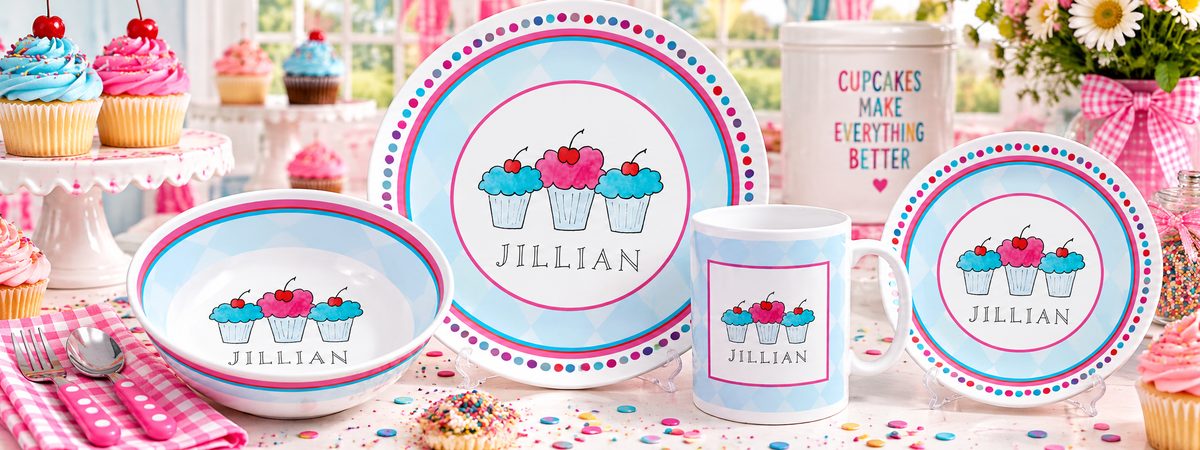 Personalized Sweet Shop Kids Dinnerware Set