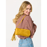 Mustard Kylie Barrel Shoulder Bag