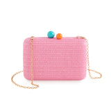SHIRALEAH JUNE MINAUDIERE CLUTCH BAG