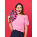 Pink Scottie Ruffle Wristlet