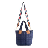 EZRA MINI TOTE CROSS-BODY, NAVY