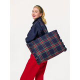Navy Scottie Ruffle Tote