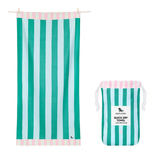 X-Large Pastel Pier Cabana Stripes Quick Dry Towel