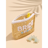 BRIDE SHELL ZIP POUCH - NATURAL