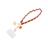 Burgundy Phone Game Day Chain Wristlet