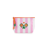 Multi Stripes Paddle Medium Zip Pouch
