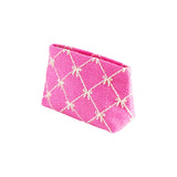 PINK TINSEL BOW ZIP POUCH