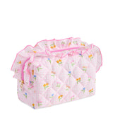 MULTI COLOR PINK FANCY LARGE ZIP POUCH