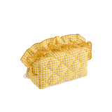 YELLOW FANCY SMALL ZIP POUCH
