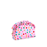 Large Multi Polka Dot Ruffle Zip Pouch