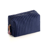 EZRA LARGE BOXY COSMETIC POUCH NAVY