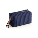 EZRA SMALL BOXY COSMETIC POUCH - NAVY