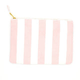 Large Pink Stripe Terry Pouch