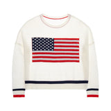 Small American Flag Mesh Sweater