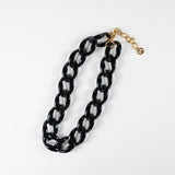 ACRYLIC CHAIN NECKLACE - BLACK