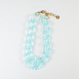ACRYLIC CHAIN NECKLACE -BLUE FROST