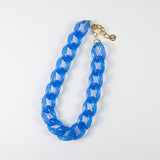 ACRYLIC CHAIN NECKLACE - ROYAL BLUE