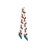 Ivory Doggies Twilly Scarf