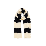 Black Scala Stripe Scarf