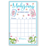Blue Mahjong Large Score Pad Butteryfly