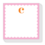Orange and Pink C Scallop Notepad