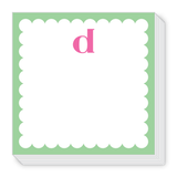 Pink and Green D Scallop Notepad