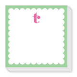Pink and Green T Scallop Notepad