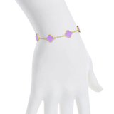Purple Four Leaf Clover Bracelet