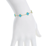 Turquoise Four Leaf Clover Bracelet