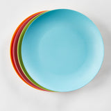 MULTI BRIGHT BAMBOO SALAD PLATES SET OF 4