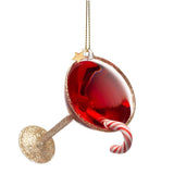 Red Christmas Cocktail Glass Ornament