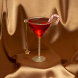 Red Christmas Cocktail Glass Ornament