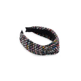 BLACK CONFETTI KNOTTED HEADBAND