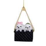 FASHION BAG WITH DOG ORNAMENT