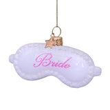 WHITE SLEEPING BRIDE MASK ORNAMENT