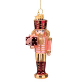 PINK AND BURGUNDY NUTCRACKER ORNAMENT
