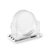 PERSONALIZED ROUND COASTER SET OF 4 WITH HOLDER