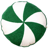 WHITE & JOLLY GREEN PEPPERMINT PILLOW