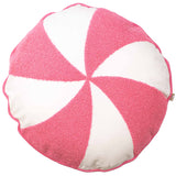WHITE & PINK PEPPERMINT PILLOW