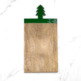 GREEN CHRISTMAS TREE HANDLE SERVING BOARD