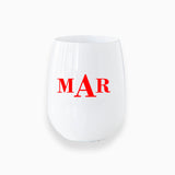 White Stemless Wine Glass