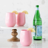 Pink Stemless Wine Glass