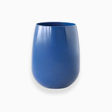 Deep Blue Stemless Wine Glass