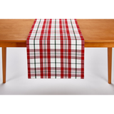 HOLIDAY RED PLAID TABLE RUNNER