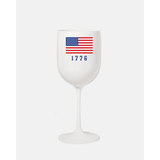 White 1776 Wine Glass