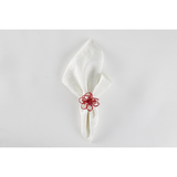 RED BEADED NAPKIN RING