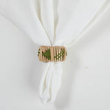 CANE NAPKIN RING - GREEN