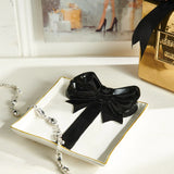 Black Bow Gift Trinket Plate